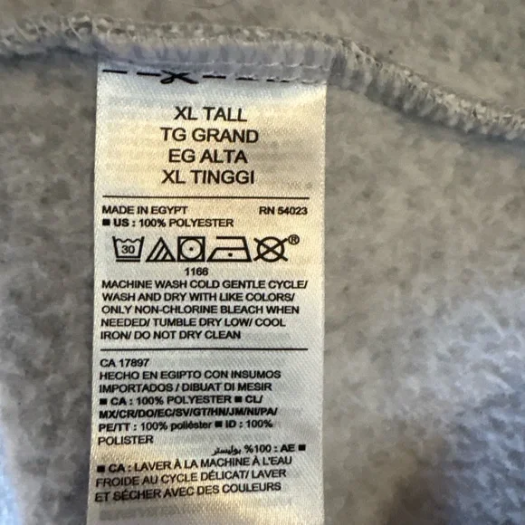 Old Navy Men’s Shawl Collar Cardigan Sweater XL Tall Gray Button Front - Picture 4 of 4